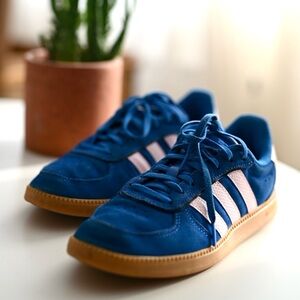 Adidas Blue and Pink Breaknet Athletic Shoes